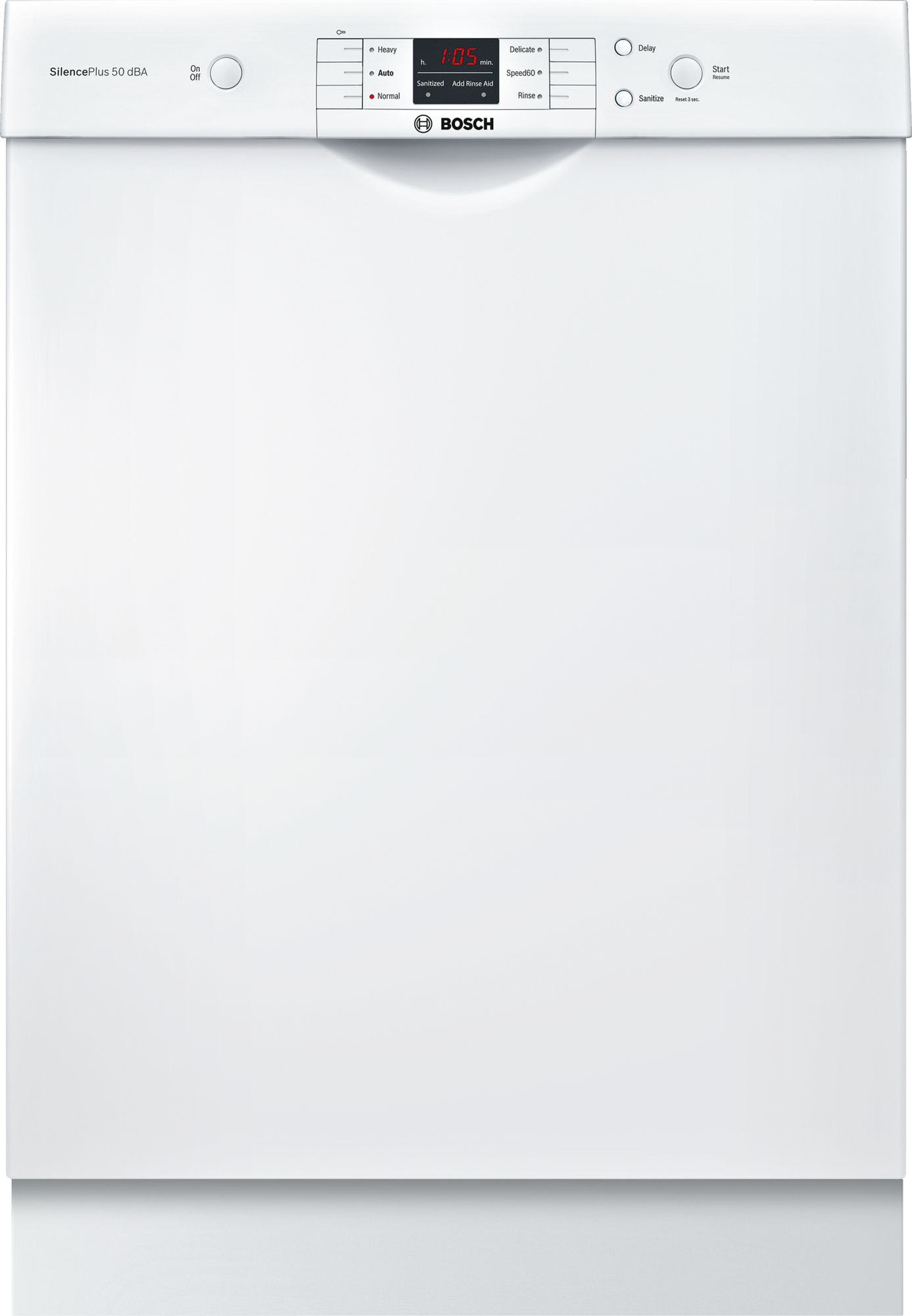 Bosch 100 Series 24" White Built-in Dishwasher
