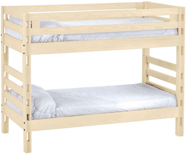 Crate Designs™ Furniture Unfinished Full/Full Ladder End Bunk Bed