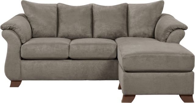 Affordable Furniture Sensations Grey Sofa with Chaise-0