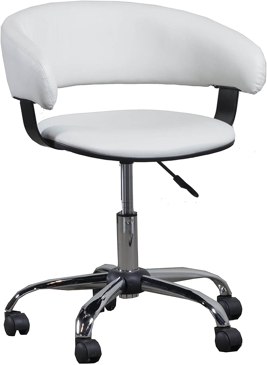Powell® White Gas Lift Desk Chair