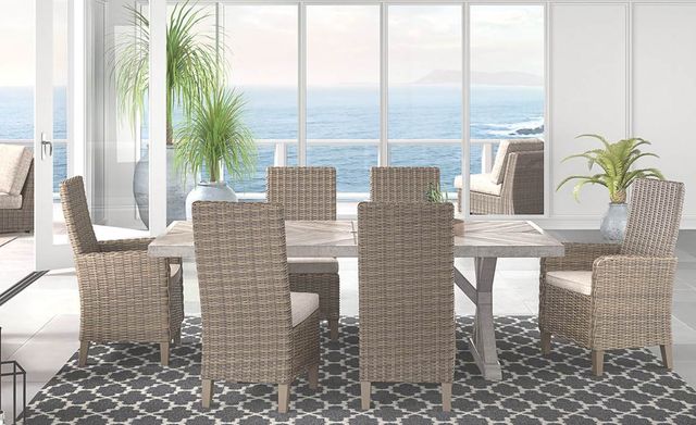 Signature Design by Ashley® Beachcroft Set of 2 Beige Chairs with Cushion-2