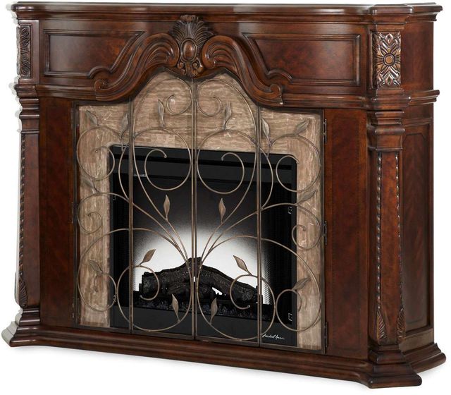 Michael Amini® Windsor Court® Vintage Fruitwood Fireplace