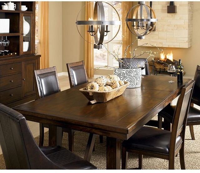 Signature Design by Ashley® Holloway Reddish Brown Dining Room Table 2