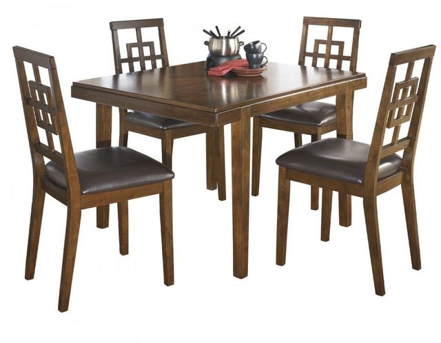 Ensemble de table hauteur comptoir carrée 5 morceaux Cimeran en tissu brun Signature Design by Ashley® 0