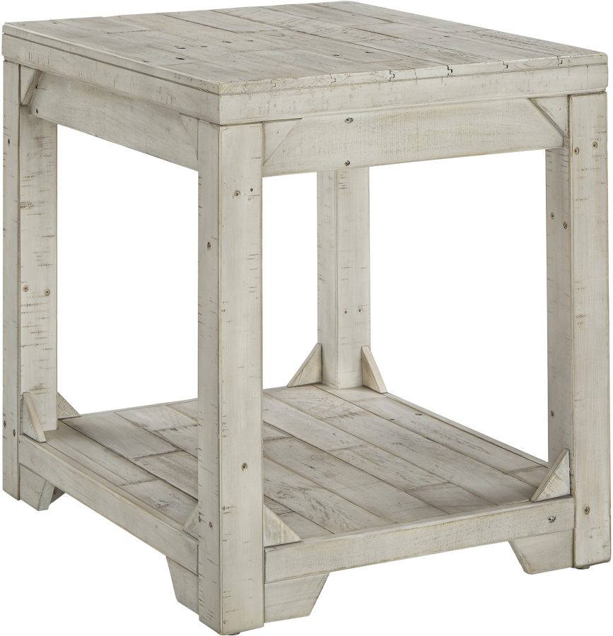 ashley whitewash end table