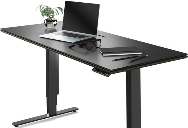 BDI Sequel® Charcoal Stained Ash Lift Desk 2
