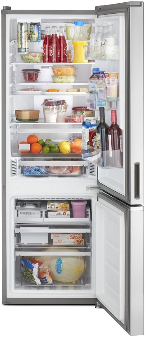 Réfrigérateur à congélateur inférieur de 24 po Whirlpool® de 12,9 pi³ - Acier inoxydable résistant aux traces de doigts 4
