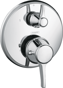 Hansgrohe Ecostat Classic Chrome Thermostatic Trim with Volume Control and Diverter, Round