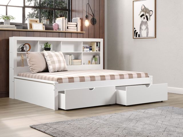 Carter Full White Bed with Storage, Mattress Free! | Bob Mills Furniture