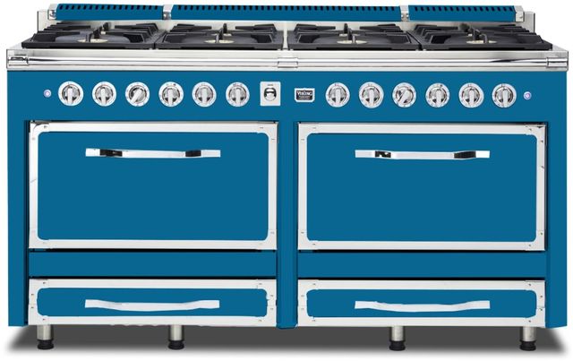 Viking® Tuscany 66" Alluvial Blue Dual Fuel Pro-Style Dual Fuel Natural Gas Range