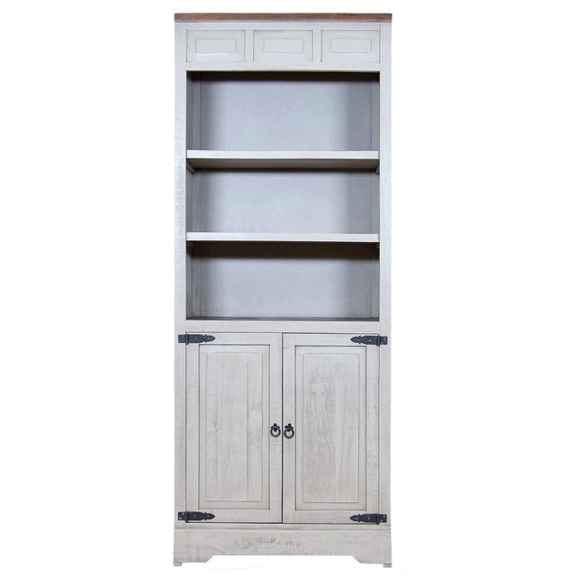 Rustic Imports Laredo Aged Grey Bookcase-0