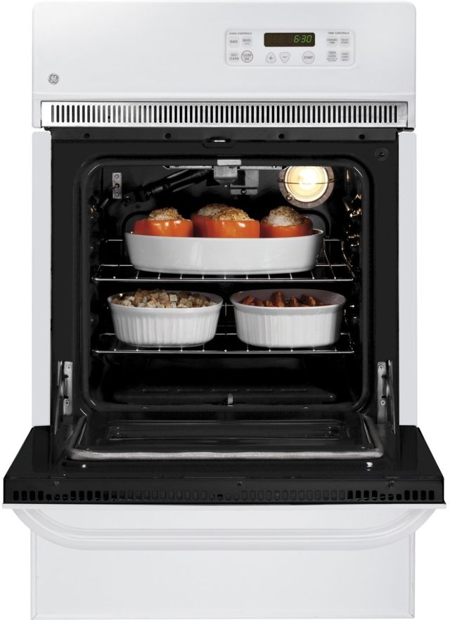 GE® 24" White Single Gas Wall Oven-1