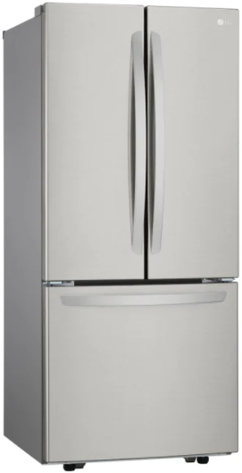 Réfrigérateur à portes françaises de 30 po LG® de 21.8 pi³ - Acier inoxydable résistant aux traces de doigts