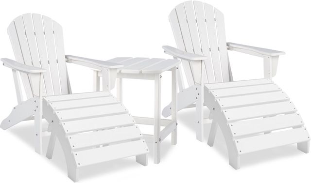 Signature Design by Ashley® Sundown Treasure 5-Piece White Outdoor Seating Set