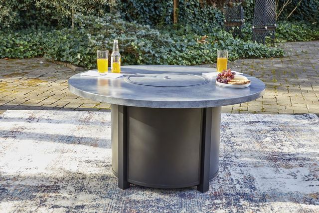 Signature Design by Ashley® Coulee Mills Gray/Black Round Fire Pit Table 5