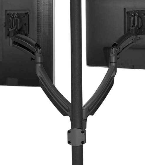 Chief® Kontour™ Black K2P Dual Monitor Pole Mount Articulating Arms 1