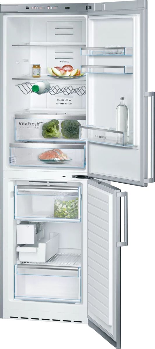 Bosch® 800 Series 11.0 Cu. Ft. Stainless Steel Counter Depth Bottom Freezer Refrigerator-1
