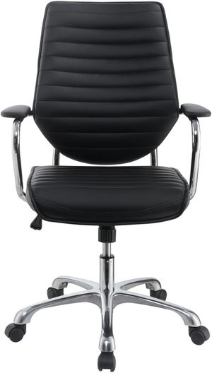 Coaster® Black/Chrome High Back Office Chair