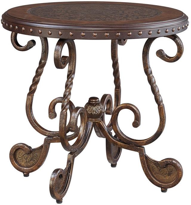 Table d'extrémité ronde Rafferty, brun, Signature Design by Ashley®