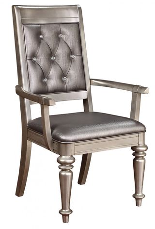 Coaster® Danette Set of 2 Metallic Platinum Arm Chairs