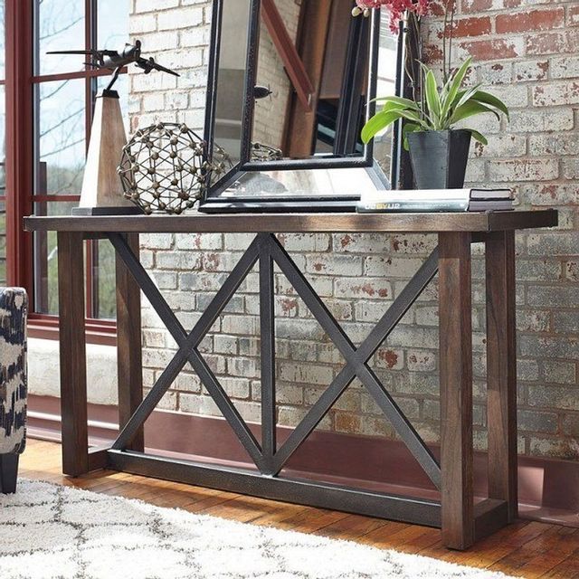 Signature Design by Ashley® Zenfield Medium Brown Sofa Table 2
