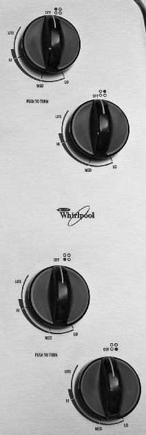 Whirlpool® 30" Black Gas Cooktop 7