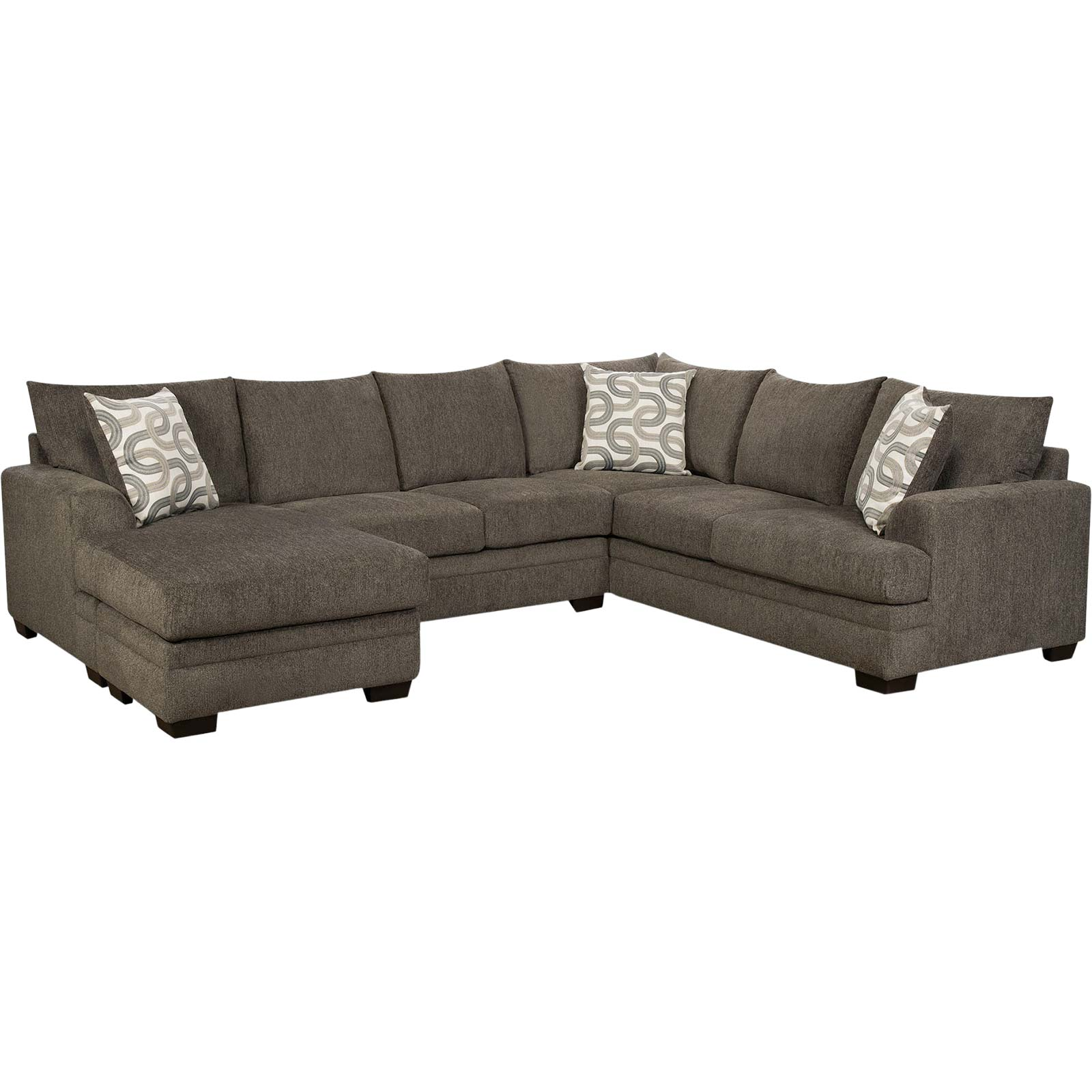 Behold Home Bailey Charcoal 2-Piece Sectional with LSF Chaise