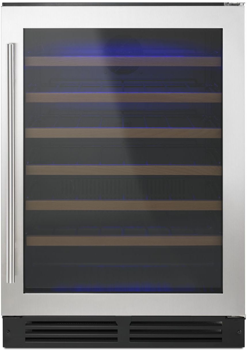 Whirlpool® 24" Black Stainless Steel Wine Cooler-WUW35X24DS