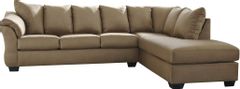 Signature Design by Ashley® Darcy 2-Piece Mocha Sectional with Chaise