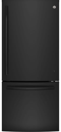 GE® 20.9 Cu. Ft. Black Bottom Freezer Refrigerator