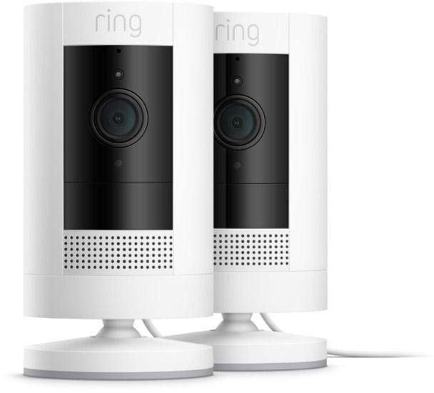 ring 2 Pack White Stick Up Camera Plug-In 