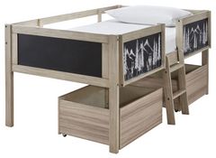 Signature Design by Ashley® Wrenalyn Beige/Black Twin Loft Bed and Storage
