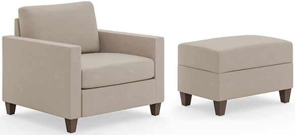 homestyles® Dylan Gray Chair and Ottoman Set 4