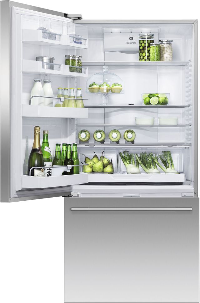 Fisher & Paykel Series 7 17.1 Cu. Ft. Stainless Steel Counter Depth Bottom Freezer Refrigerator 1