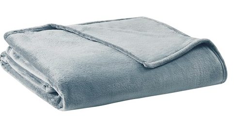 Olliix by Clean Spaces Antimicrobial Plush Charcoal King Blanket-2
