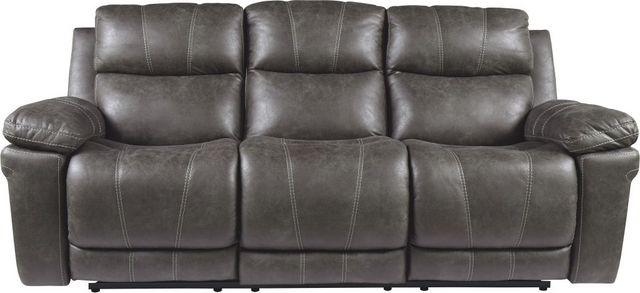 Signature Design by Ashley® Erlangen Midnight Power Reclining Sofa with Adjustable Headrest-1