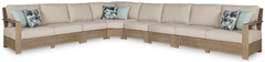 Signature Design by Ashley® Silo Point 6-Piece Brown Outdoor Sectional Set