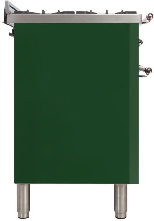 Ilve® Nostalgie Series 24" Emerald Green Free Standing Dual Fuel Natural Gas Range 5