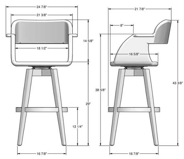 Amisco Customizable Joshua Swivel Bar Stool | Colder's | Milwaukee Area