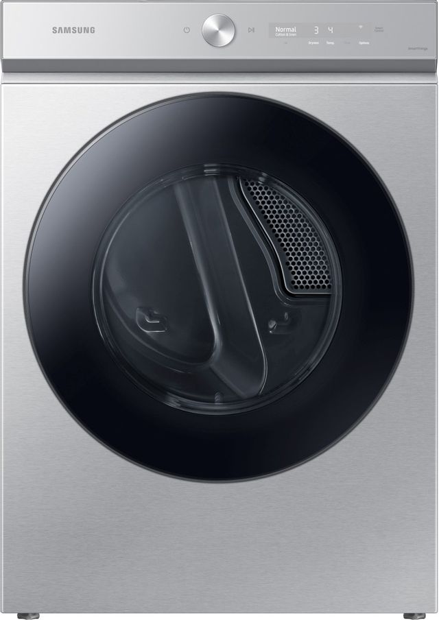 Samsung Bespoke 8700 Series 7.6 Cu. Ft. Silver Steel Front Load Gas Dryer 20