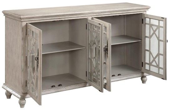 Coast2Coast Home™ Accents by Andy Stein Millstone Texture Ivory Media Credenza-2