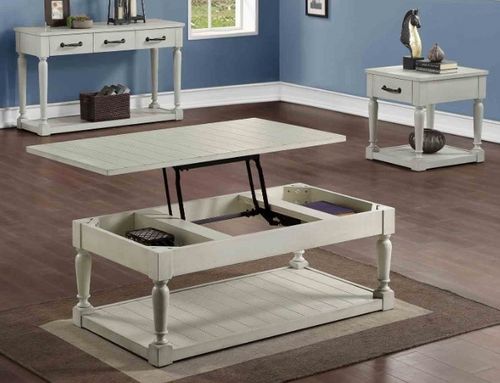 Steve Silver Co. Hemingway 3-Piece Alabaster Lift Top Cocktail and End Table Set