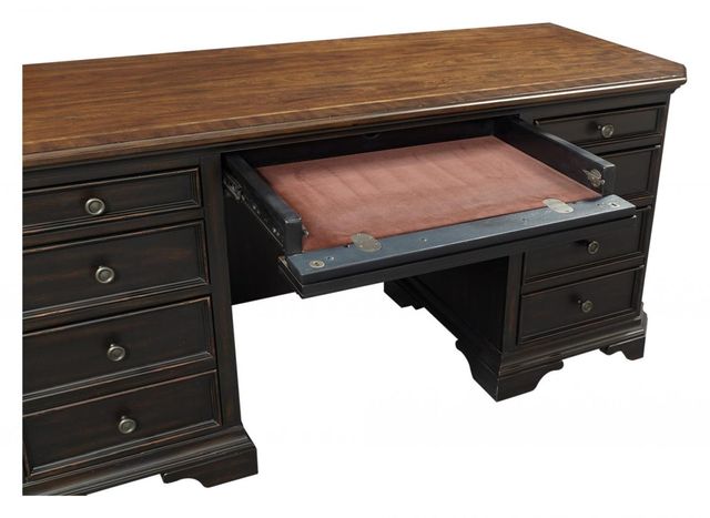 Aspenhome® Hampton Black Cherry Credenza Desk-1