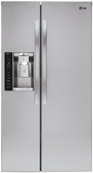 LG 22 Cu. Ft. Side-By-Side Counter Depth Refrigerator-Stainless Steel-0