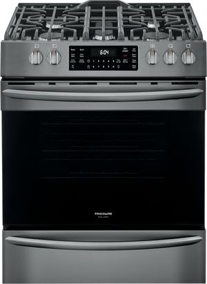 Frigidaire Gallery® 30" Black Stainless Steel Free Standing Gas Range with Air Fry