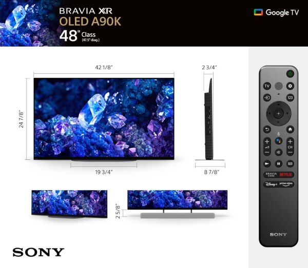 Sony® BRAVIA XR A90K 48" 4K Ultra HD OLED Smart Google TV 5