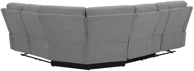 Coaster® David 3-piece Smoke Upholstered Motion Sectional with Pillow Arms  2