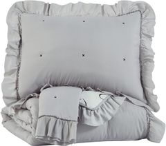 Signature Design by Ashley® Hartlen Gray/White Full Comforter Set