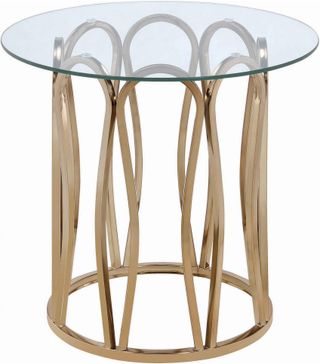 Coaster® Chocolate Chrome and Clear End Table