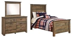 Signature Design by Ashley® Trinell 3-Piece Brown Twin Panel Bed Set